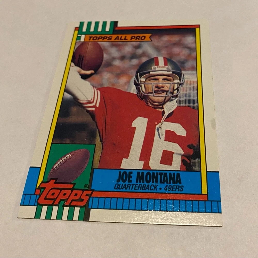 Joe Montana 1990 Topps Football Card Vintage Collectible